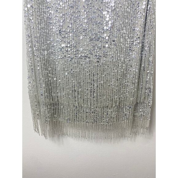 NWT ADRIANNA PAPELL DRESS SILVER 4P - Picture 11 of 16